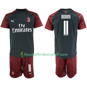 Fußballtrikots AC Mailand Borini 11 Kinder 2018-2019 Kurzarm Ausweichtrikot kaufen